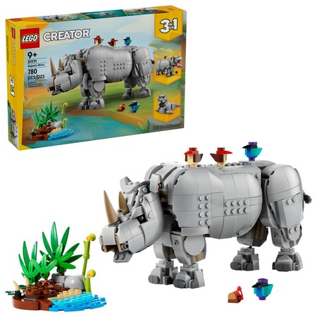 LEGO 31171 - Дикие животные: Величественный носорог с птицами LEGO 31171 - Дикие животные: Величественный носорог с птицами