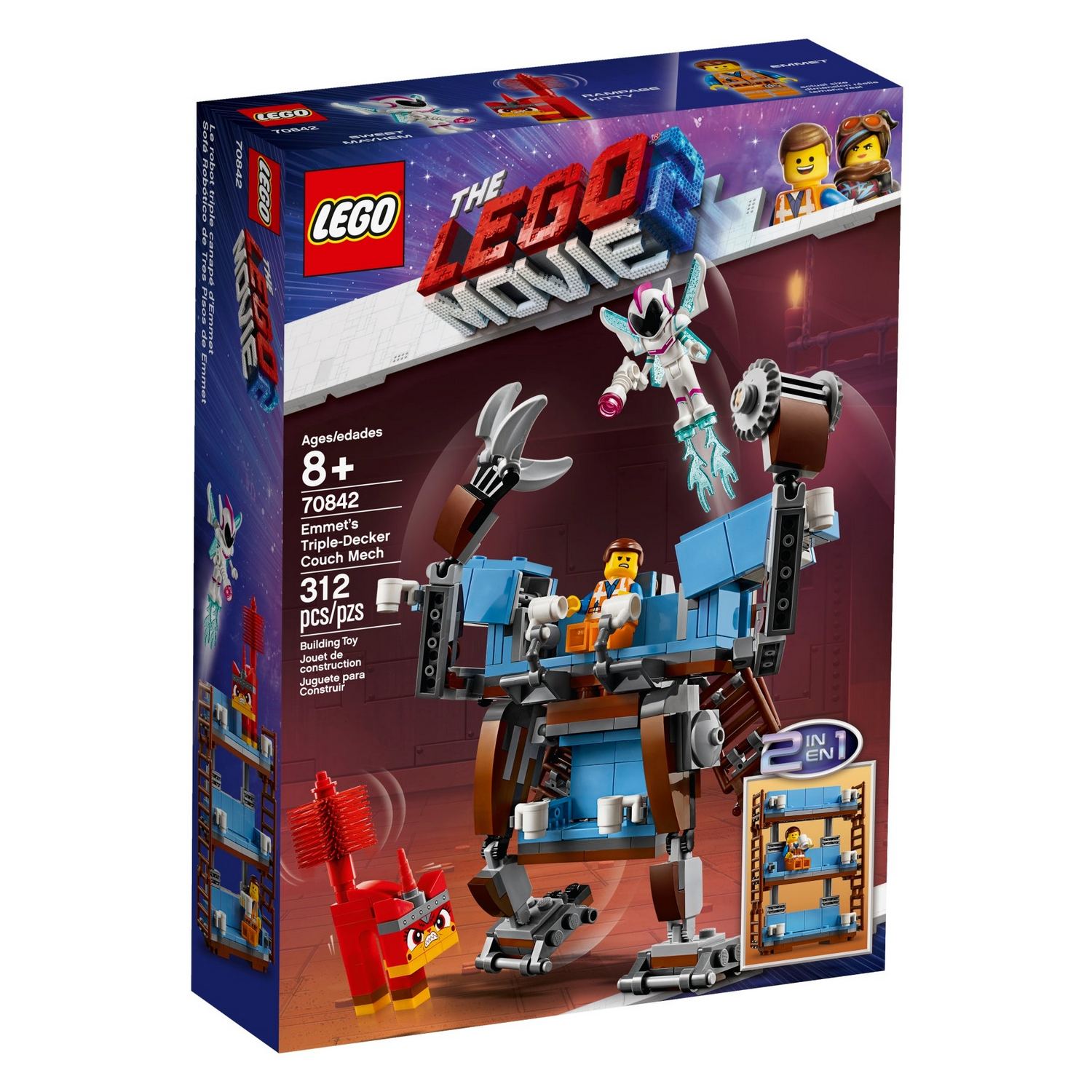 LEGO 70842 - Трёхъярусный диван Эммета LEGO 70842 - Трёхъярусный диван Эммета